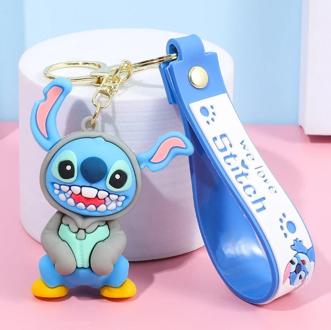 MINISO Romantic Stitch Earphone Bag Keychain – Cute Key Ring & Pendant Gift for Couples/Friends - Image 20
