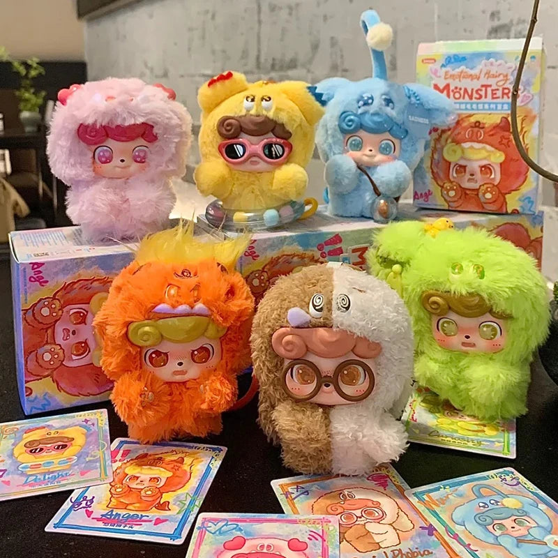 Jotoys Q Baby Emotional Hairy Monster Blind Box Series – Cute Backpack Ornament & Keychain Surprise Gift - Image 2