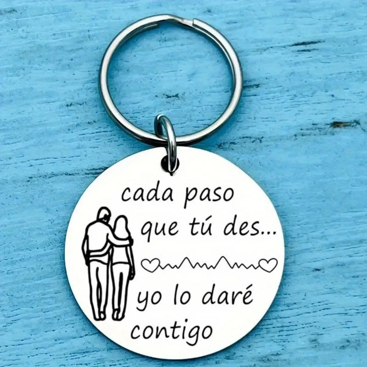 Stainless Steel Keychain – Romantic Spanish Gift for Him/Her - Image 6