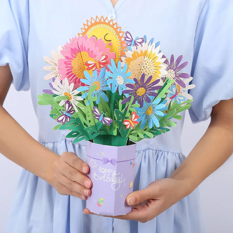 Premium 3D Pop-Up Flower Bouquet Card – Handmade Greeting Card for Special Occasions - Image 15