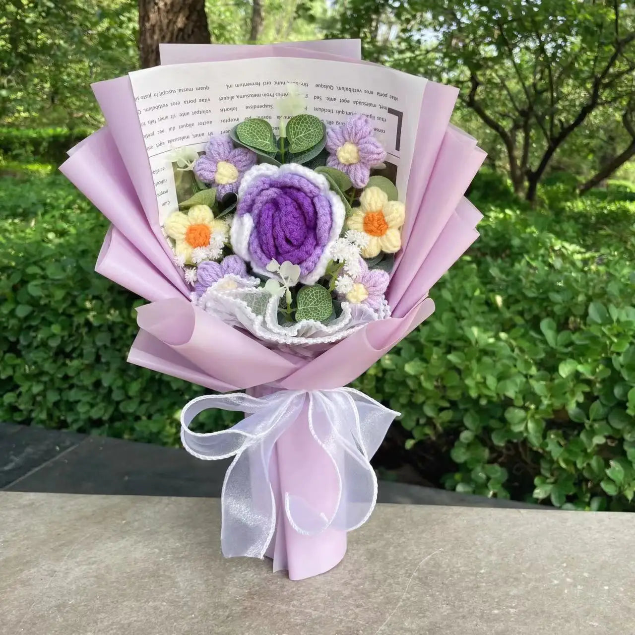 Finished Knitted Sunflower Bouquet – Handmade Crochet Flower Gift for Valentine’s, Mother’s Day, Birthday & Graduation - Image 29