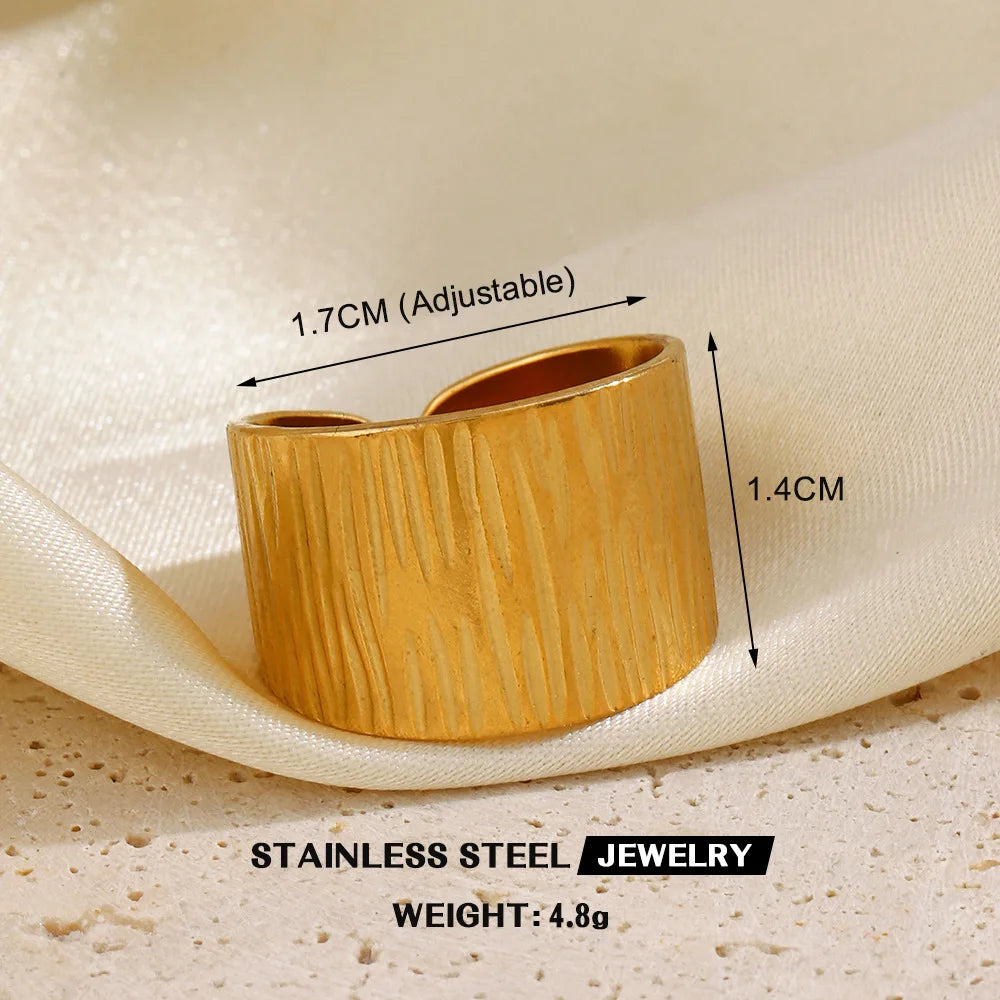 Gold Color Stainless Steel Heart Ring - Image 11