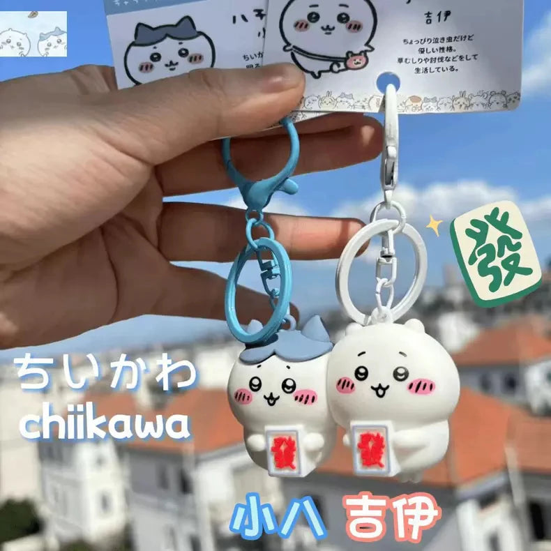 Chiikawa Hachiware Magnetic Keychain – Cute Kawaii Cartoon Pendant for Girls & Couples - Image 7