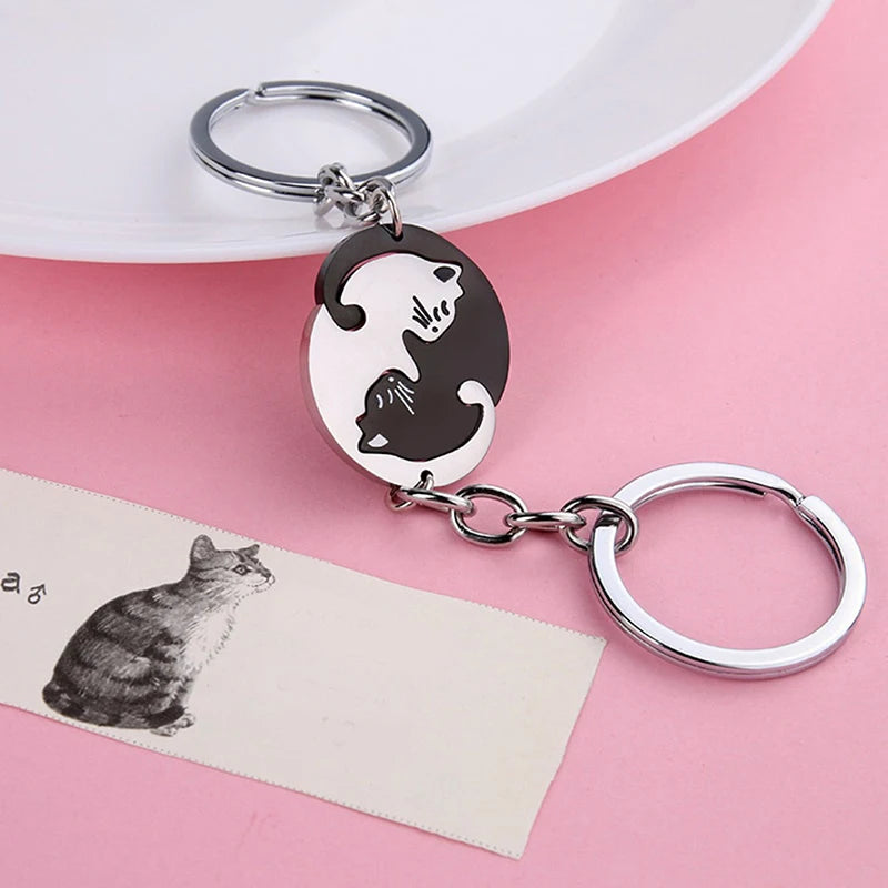 Cute Hug Cat Keychain - Image 3
