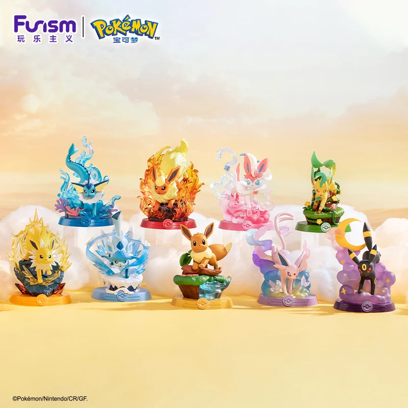 Anime Pokémon Funism Original Adventure Eevee Family Suit Blind Box – Jolteon & Sylveon Action Figure Collection - Image 2