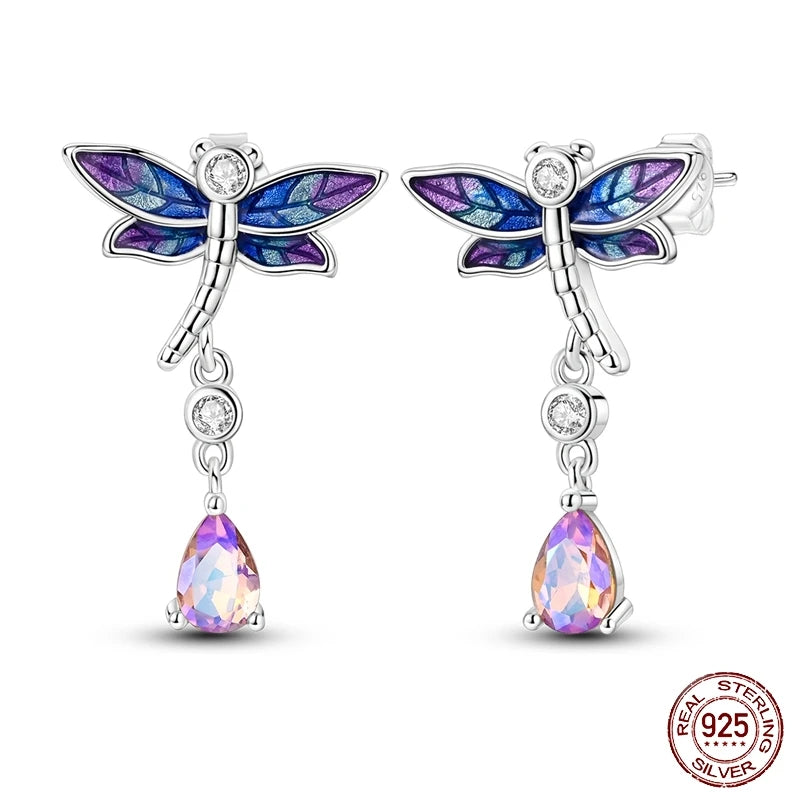 New 925 Sterling Silver Tassel Earrings – Love Heart, Star, Moon, Dragonfly & Tulip Designs - Image 21