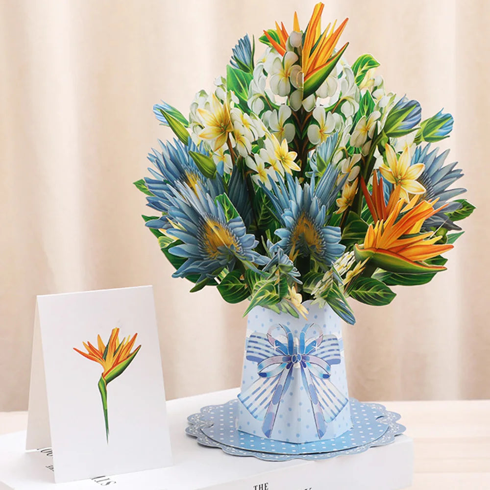 Premium 3D Pop-Up Flower Bouquet Card – Handmade Greeting Card for Special Occasions - Image 25