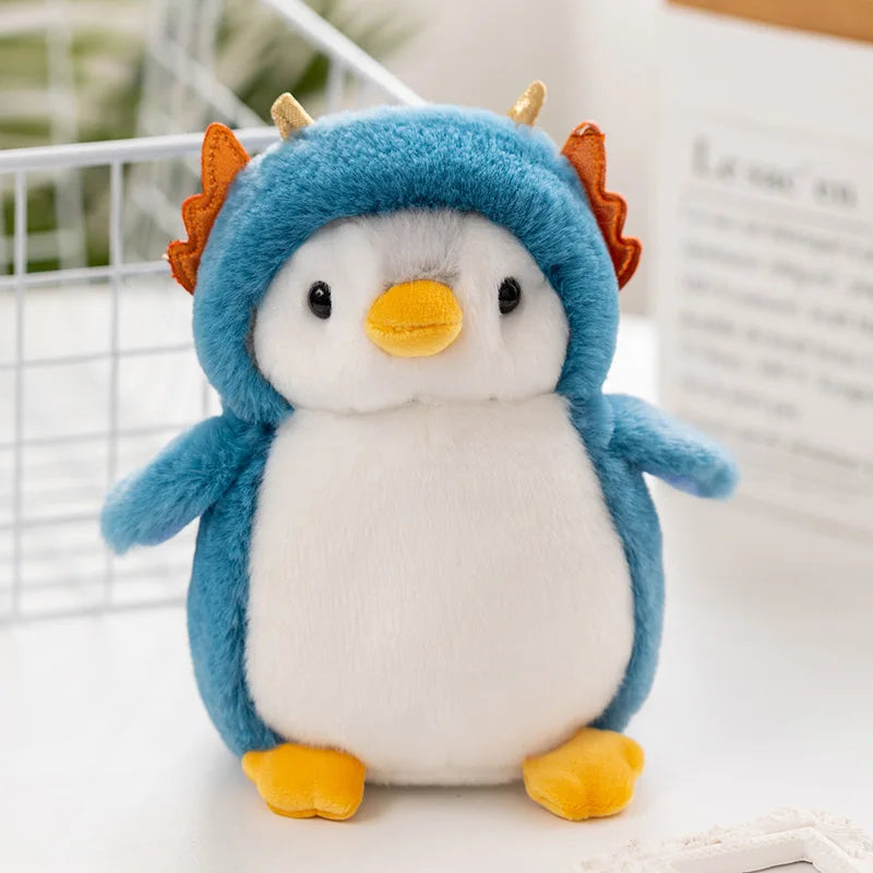Lovely Cartoon Mollusk Penguin Cosplay Plush – Cross-dress Rabbit, Unicorn & Dinosaur Gifts - Image 8