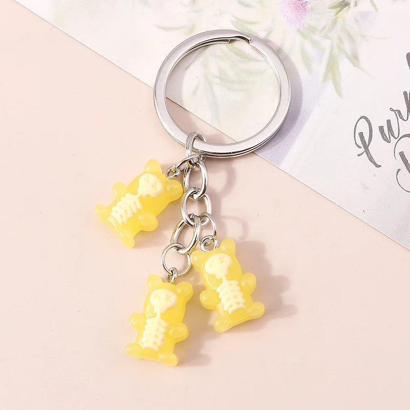 Cute 3D Dazzling Bear Keychain – Sparkling Animal Pendant for Car Keys & Handbags - Image 12