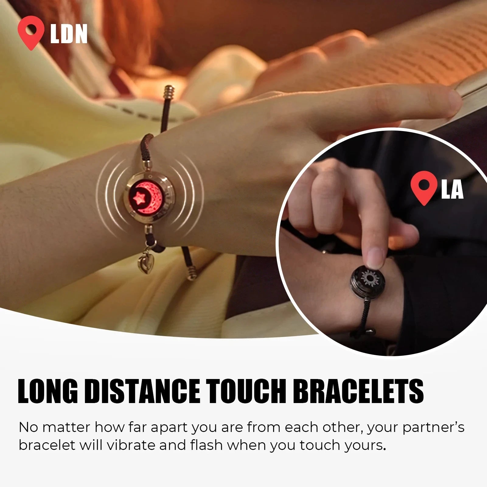 Long Distance Touch Bracelets for Couples - Image 3