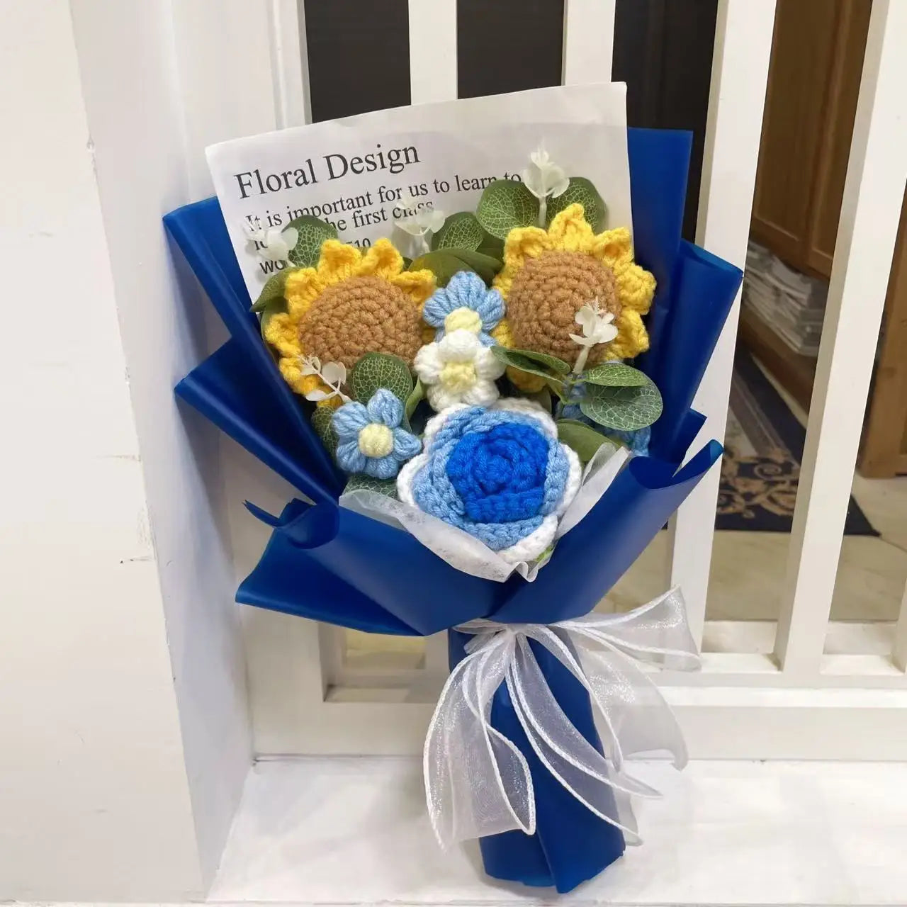 Finished Knitted Sunflower Bouquet – Handmade Crochet Flower Gift for Valentine’s, Mother’s Day, Birthday & Graduation - Image 23