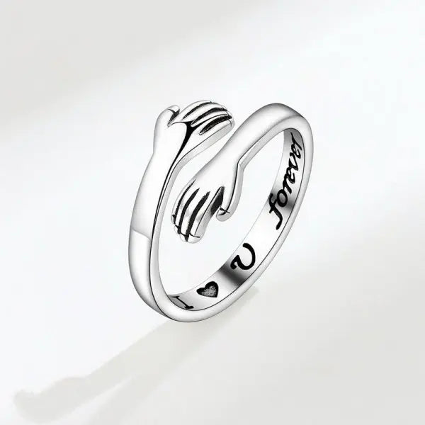 Romantic Heart Hand Hug Ring for Women & Men - Image 10