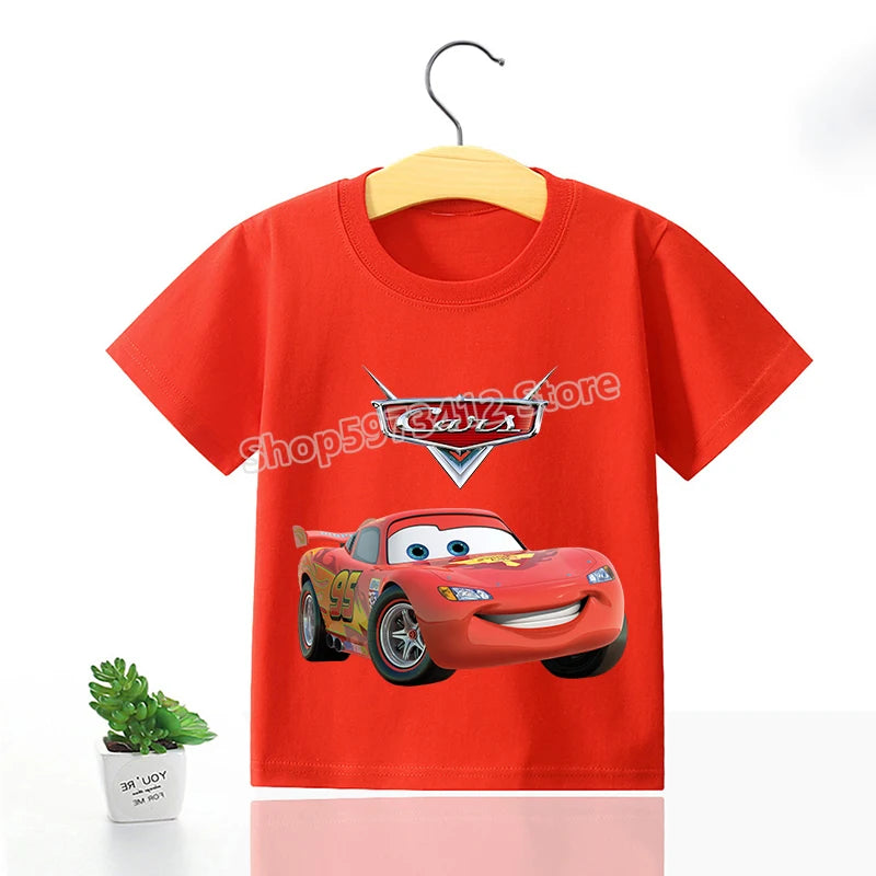 Lightning McQueen Kids T-Shirt – Disney Pixar Cars Cartoon Tee for Boys - Image 8