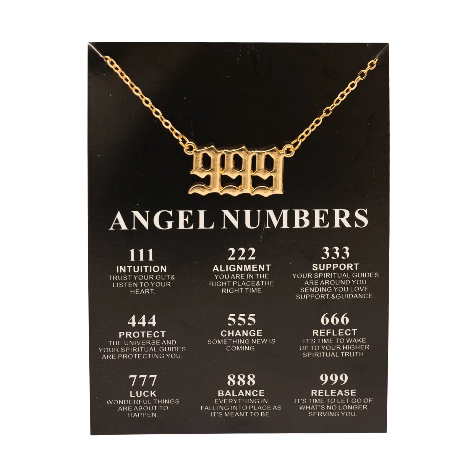 Fashion Alloy Gold Color Lucky Angel Numbers Wish 777 Pendant Necklace - Image 15