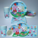 Peppa Pig Birthday Party Set – Kids’ Party Supplies with Speaker, Plates, Cups & Decorations