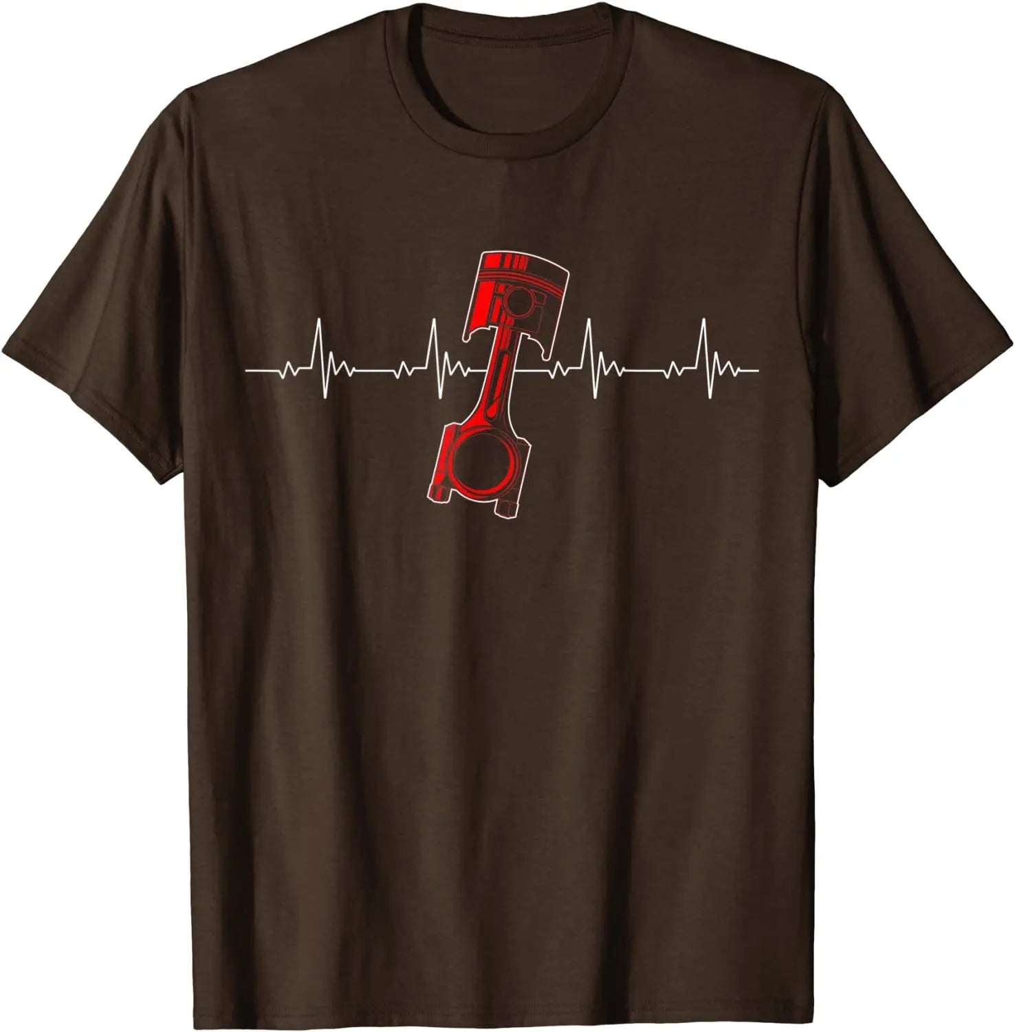 Mechanic Piston Heartbeat T-Shirt – Custom Car Lover Tee for Drag Racers & Gearheads - Image 5