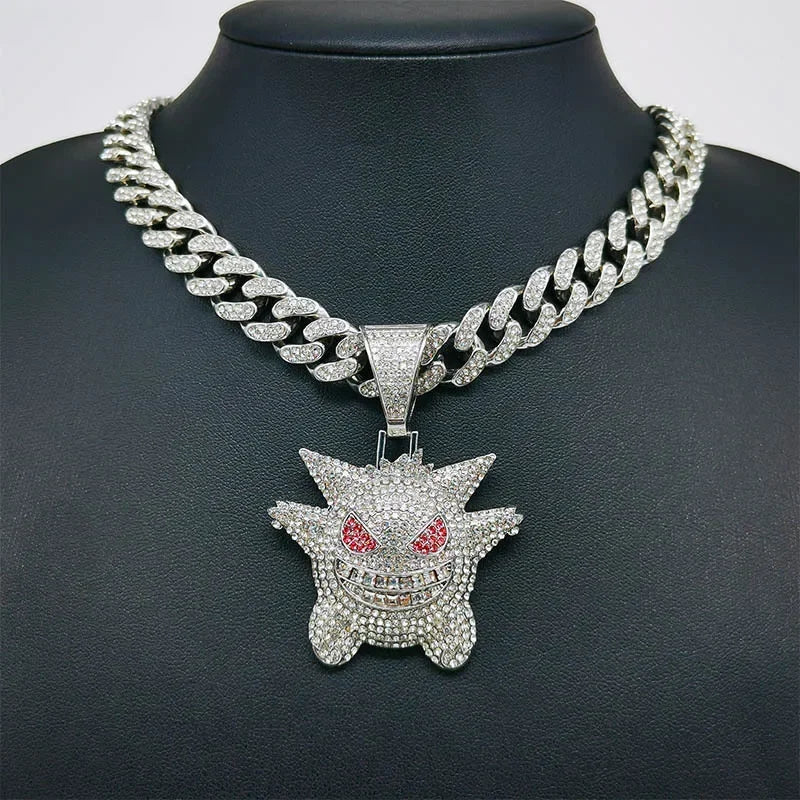 Anime Pokémon Diamond Pet Monster Pendant Necklace – Hip Hop Style Gift for Men & Women - Image 8