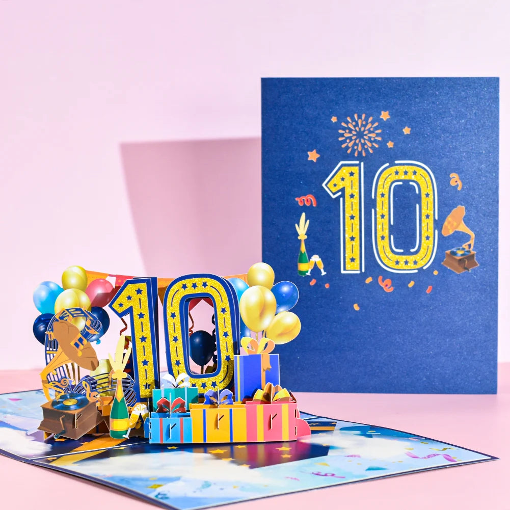 Anniversary & Birthday Pop-Up Number Card – 1st, 18th, 21st Celebration Greeting Card - Image 14