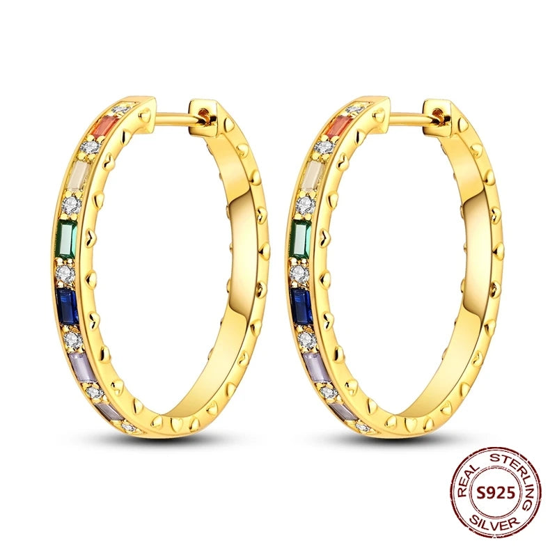 Rose Gold Star & Moon Hoop Earrings – 925 Sterling Silver Dangle Jewelry for Women - Image 12