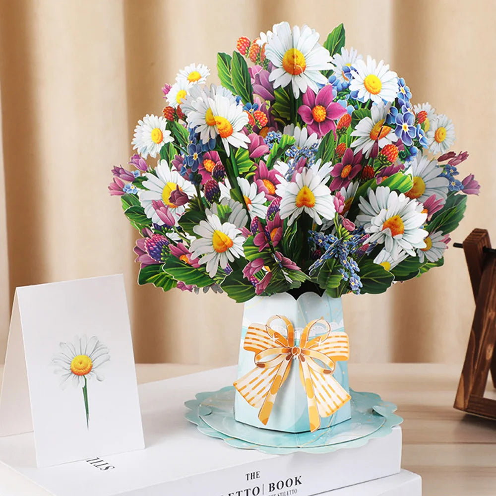 Premium 3D Pop-Up Flower Bouquet Card – Handmade Greeting Card for Special Occasions - Image 17